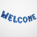 WELCOME Foil Balloon Set - 7 Piece Letter. 