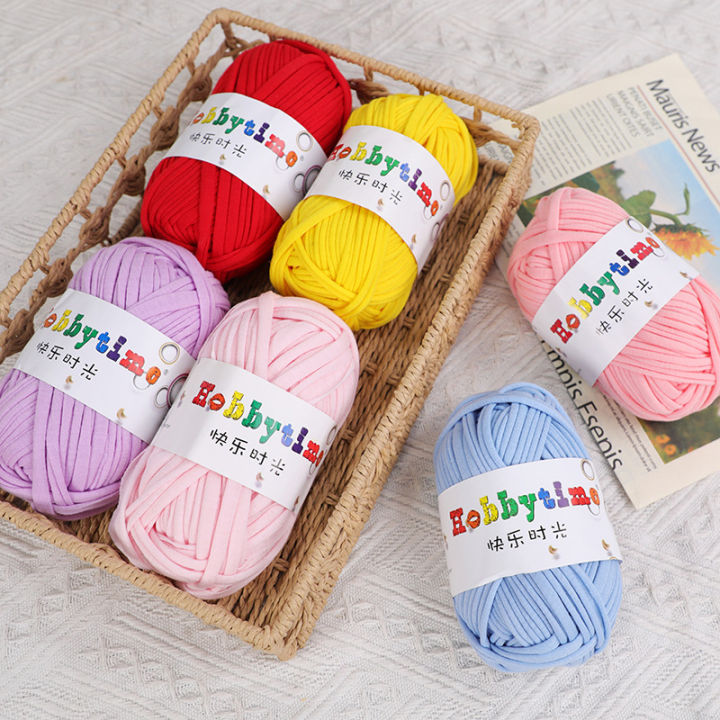 100g%20Knitting%20T%20Shirt%20Yarn%20Thick%20Soft%20Crochet%20Yarn%20Hand%20Woven%20Handbag%20Blanket%20Carpet%20Knit%20Cotton%20Cloth%20Yarn%20DIY%20Crafts%20-%20Image%202
