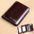 Ciephia Classic Style Genuine Leather Rfid Wallets for Men Thin Short Multi Function Tri Fold Card Holder Male Purse Money Clip.