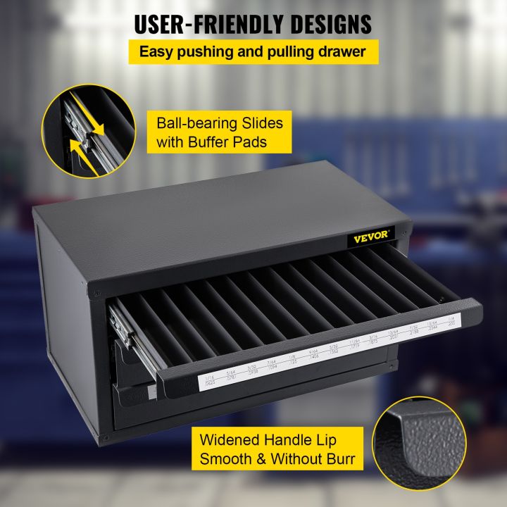 VEVOR%20Stackable%20Drill%20Bit%20Dispenser%20Organizer%20Cabinet%203%20Pieces%20Kit%203/5-Drawer%20Workshop%20Hardware%20Auto%20Car%20Maintenance%20Storage%20Box%20-%20Image%205