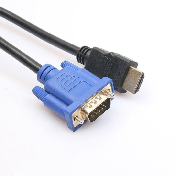 HDTV%20HDMI%20Gold%20Male%20To%20VGA%20HD-15%20Male%2015Pin%20Adapter%20Cable%206FT%201.8M%201080P%20-%20Image%204