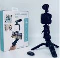 AY-49 Vlogging Video Making Kits Microphone LED Fill Light Mini Tripod with Remote Control. 