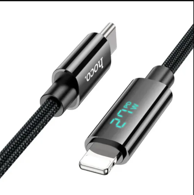 Hoco%20U125%20Benefit%20Type-C%20to%20Lightning%2027W%20Fast%20Charging%20Data%20Cable%20With%20Display%20-%20Image%202