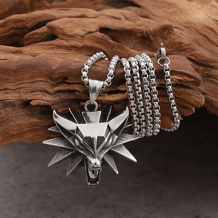 Movie%20Accessories%20Witcher%203%20The%20Witcher%203%20Wolf%20Head%20Necklace%20Pendant%20AliExpress%20Necklace%20Wholesale%20-%20Image%203