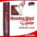 Glossy Wood Grain Self Adhesive Vinyl Film Sticker for All Car, Bike, Interior Design, Floor, Kitchen Furniture | Gloss Film Vinyl Sticker-60 inc/12inc.