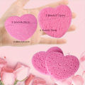 20 Pieces Facial Sponges Heart Shape Compressed Facial Natural Facial Cleansing Pads Exfoliating For Cleansing Reusable.