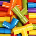 Children's pipe building block toys assembly puzzle puzzle plastic water pipe baby 3 years old kindergarten interactive DIY toys. 