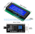 16x2 LCD Display with I2C Module – Blue/Green Backlight for Arduino, ESP32 & Raspberry Pi Projects.