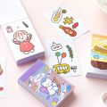 Kawaii Gift DIY Scrapbooking Photo Album Cute Stationery Stickers Bear Rabbit Girl Pattern Memo Sticky Notes Label Decoration Small Bean Book Stickers Diary Stickers (01). 