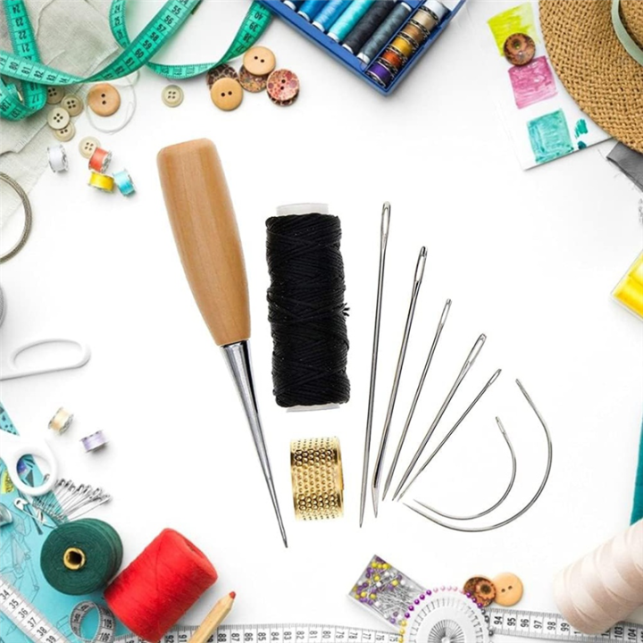 10%20Piece%20Sewing%20Needle%20Awl%20Leather%20Craft%20Sewing%20Accessories%20Craft%20Sewing%20As%20Shown%20Stitching%20Awl%20Sewing%20Leathercraft%20Shoe%20Repair%20Tools%20-%20Image%202