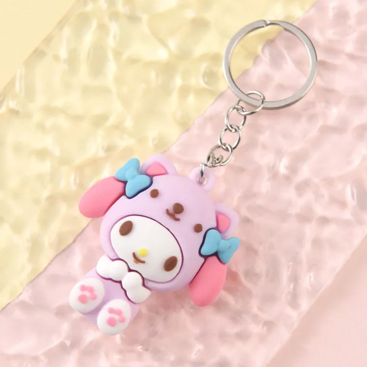 Creative%20Rubbe%20Keychain/Popular%20Cartoon%20KT%20Series%20Kuromi%20Cinnamoroll%20My%20Melody%20Hello%20Kitty%20Car%20Pendant%20Decoration%20For%20Bags/Key%20Rings%20Accessories%20-%20Image%207