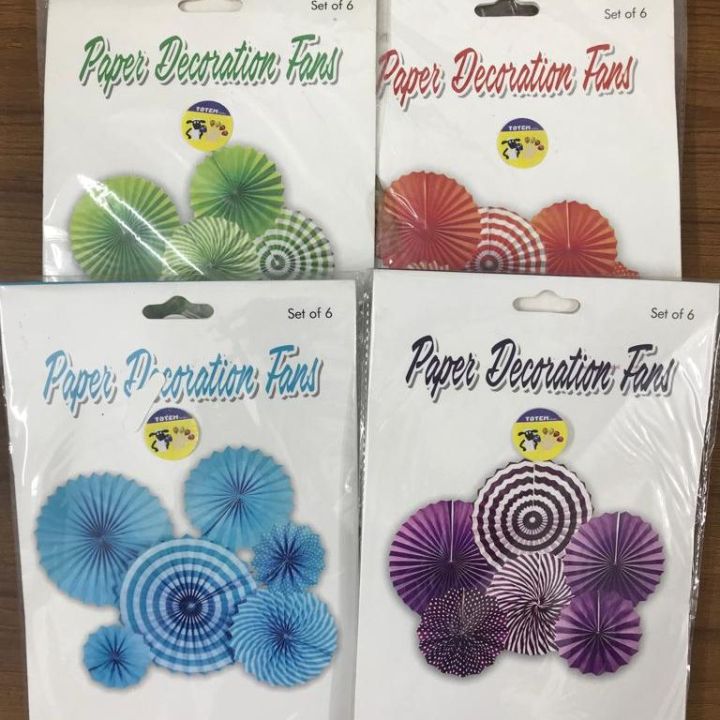 TOTEM Paper Decoration Fans (6pcs pack)