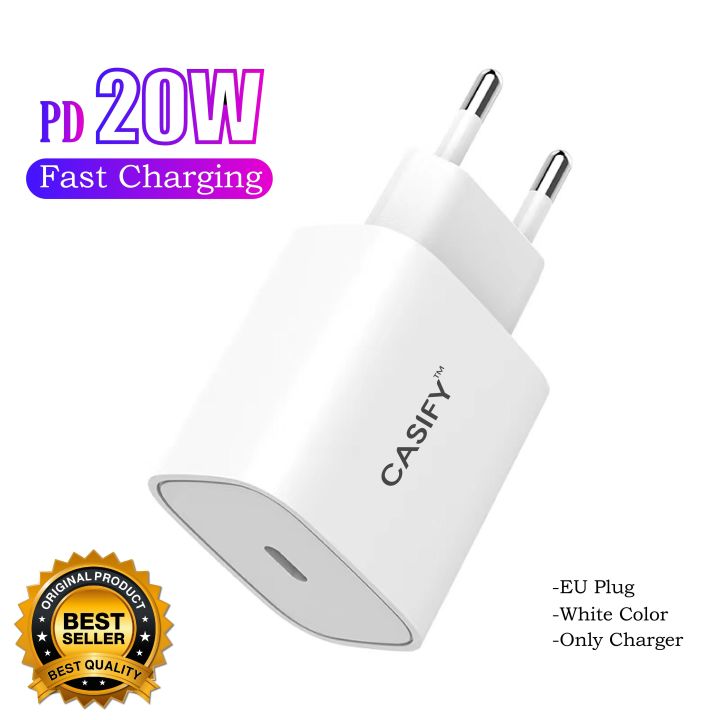 CASIFY PD02 PD 20W USB C Charger Fast Charging Quick Charge QC 3.0 Type C Wall Charger Adapter 20W PD Charger EU Plug