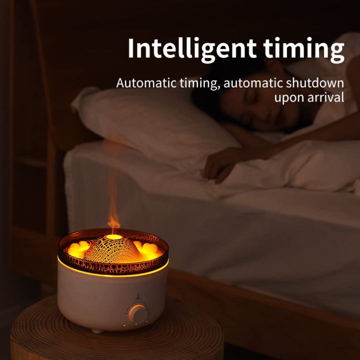Flame%20Volcano%20Aromatherapy%20Diffuser%20for%20Essential%20Oils,%20560ml%20Air%20Humidifier,%20Portable%20Noiseless%20Timer%20Auto%20Shut-Off%20Aroma%20Diffuser%20for%20Home%20Bedroom%20Office%20Desktop%20(White)%20-%20Image%204