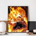Demon Slayer Kyojuro Rengoku No Framed Poster Kraft Club Bar Paper Vintage Poster Wall Art Painting Bedroom Study Stickers.