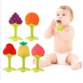 Food grade Silicone Baby Teether Chew Tooth Toys Newborn Silicone Fruit Teether for Baby.