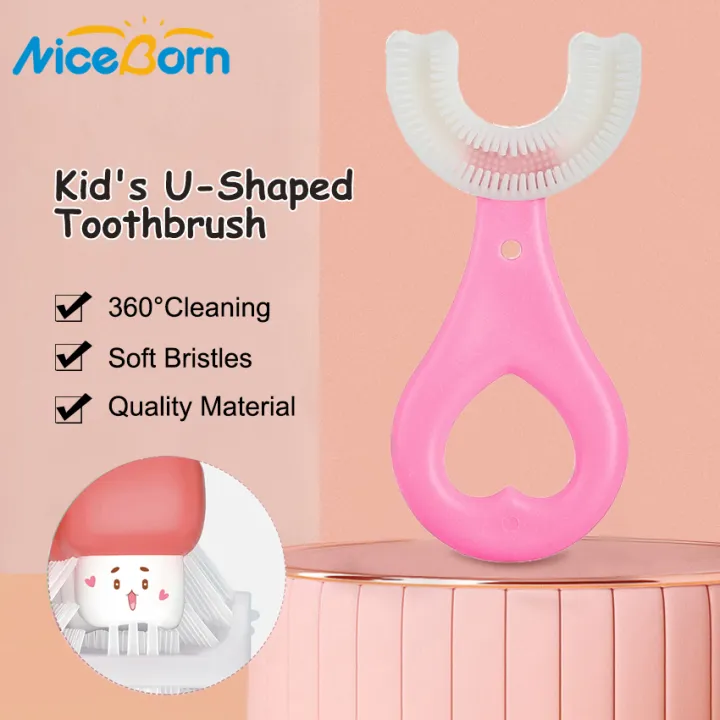 NiceBorn%20Baby%20Toothbrush%20Children's%20Soft%20U-shaped%20Toothbrush%20USB%20Automatic%20Ultrasonic%20Toothbrush%20Cartoon%20Pattern%20IPX7%20Waterproof%202-12%20years%20old%20Baby%20Tooth%20Brush%20-%20Image%202
