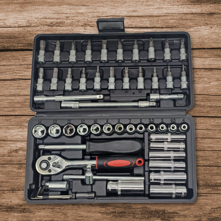 53%20Pcs%20Set%201/4%20Inch%20Socket%20Set%20Ratchet%20Torque%20Wrench%20Combo%20Tools%20Kit%20Vehicle%20Multifunctional%20Wrenche%20Auto%20Car%20Repair%20Tool%20Box%20-%20Image%205