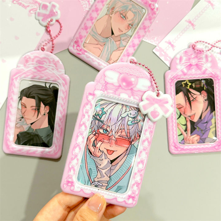 Kawaii%20Cute%20Pink%20PVC%20Lace%20Bowknot%20Card%20Holder%20Protector%20Mini%20Photo%20Album%20Idol%20Card%20Decorative%20Students%20Stationery%20Gifts%20jingu%20-%20Image%202