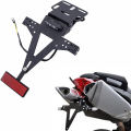 SL Motorcycle License Number Plate Frame Holder Multi-functional Adjustable Angle Turn Signal Tail Lamp Bracket. 