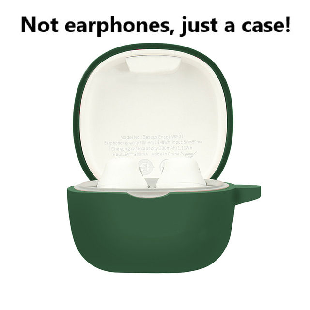 Baseus ENCOK WM01 Soft Silicone Earphone Case(No Hook )- Baseus ENCOK WM01 Wireless Bluetooth Earphone Protective Sleeve Case , Ultra-Slim, Headphone Cover
