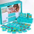 Kid Wooden Memory Solitaire Matching Game Two Player Party Family Board Games Fruit Animal Cartoon Early Educational Puzzles Toy.