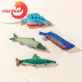 Vist Fox Kitten Catnip Toy Realistic Shape Pet Plush 3D Fish Shape Kitten Catnip Teeth Grinding Toy. 