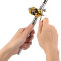 Fishing Rod and Reel Combo Set Telescopic Pocket Pen Fishing Rod with Mini Trolling Reel Fishing Line Soft Lures Baits Jig Hooks Fishing Accessories. 