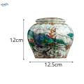 Ginger Jar Decorative Jar Chinese Temple Jar for Living Room Kitchen Table.