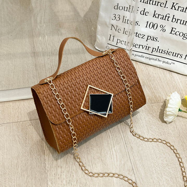 Women's%20Bag%20Square%20Block%20Lock%20Buckle%20Single%20Shoulder%20Square%20Chain%20Stripe%20Embossed%20Casual%20Simple%20Handheld%20Diagonal%20Straddle%20Bag%20-%20Image%205