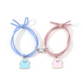 Candy Color Lovers Bracelets 2PCS/set Rope Chains Heart Charm Bracelets love magnet Ghost Charm Bangles for Anniversary Gifts Relationship Jewelry Casual Wear Valentine's Day Friends Accessory.