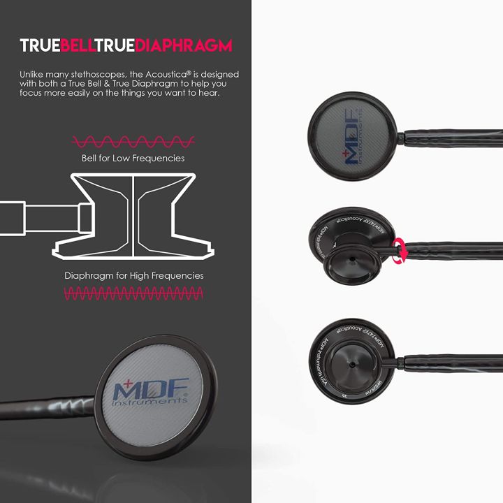 MDF%C2%AE%20ACOUSTICA%C2%AE%20Black%20Edition%20Lightweight%20Dual%20Head%20Stethoscope%20-%20MDF747XP-all%20black%20-%20Image%207