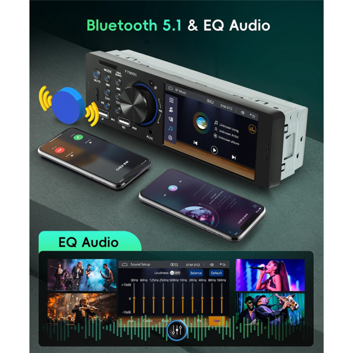 Single%20Din%20Car%20Stereo%20with%20CarPlay%20and%20Android%20Auto,%204-Inch%20Touchscreen%20Bluetooth%20MP5%20Player%20for%20Autos%20-%20Image%205