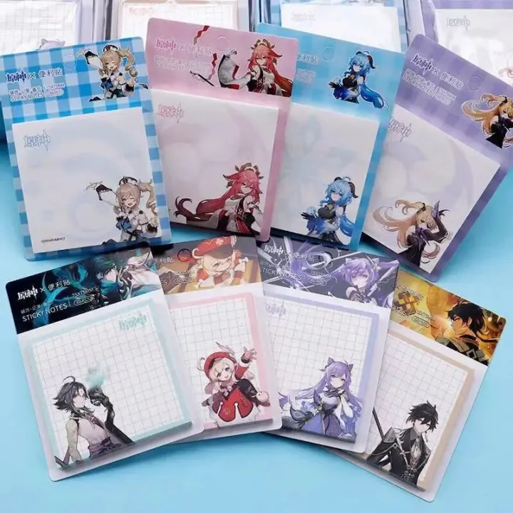 60%20Sheets/Pack%20Genshin%20Impact%20Memo%20Pad%20Sticky%20Notes%20Pad%20Decorative%20Stationery%20Stickers%20Office%20School%20Supplies%20Raiden%20Sho%20Gift%20-%20Image%202