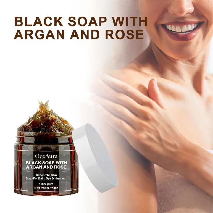 200g%20Black%20Beldi%20Soap%20With%20Argan%20And%20Rose%20Zawina%20Morocco%20Black%20Beldi%20Soap%20Moisturizing%20Body%20Remove%20Acne%20Skin%20Care%20-%20Image%202