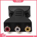 [Deryu] HDMI-compatible Male to 3 RCA Female Composite AV Audio Video Adapter Converter for TV. 