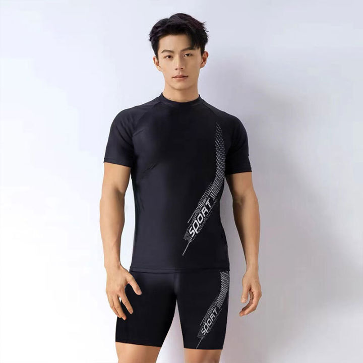 Jiyang%20swimsuit%20men's%20swim%20trunks%2022%20new%20short%20sleeve%20five-point%20pants%20full%20body%20suit%20hot%20spring%20men's%20swimsuit%20teen%20-%20Image%202