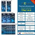 ID Solutions GP-Ultimate 15W/MK Thermal Pad CPU/GPU Graphics Motherboard Silicone Grease Pad Heat Dissipation Silicone Pad-Size 120x20-thickness 1.5mm. 