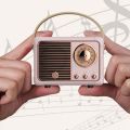 1 Piece Retro Bluetooth Speaker HM11 Classical Retro Music Player Sound Stereo Portable Mini Travel Music Player Pink. 