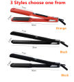 Ubeator -2.2CM/4.3CM Panel LED Display Hair Straightener Flat Iron Hair Curler Wave Straightening Iron Salon Tool-537-Orange/Black. 