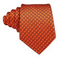 Fashion Orange Yellow Men Tie Luxury Silk Plaid High Quality Pocket Square Cufflinks Sets Groom Wedding Gifts Barry.Wang 6484. 