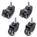 4Pcs Furniture Caster Heavy Duty 350kg 2 inch 360 Rotatable Screw Swivel Castor Wheels Trolley Rubber Protective. 