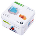 Educational Children's Toys Travel Iron Boxed Cube Puzzle Blocks Gyro Early Childhood Cognition Building Blocks Toy.