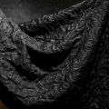 Black Stroke Circle Embossed Jacquard Fabric/Three-Dimensional Texture Reconstruction Creative Clothes Outerwear Designer Fabric. 
