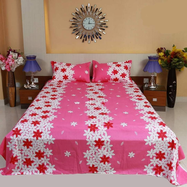 Double%20Size%20Cotton%20Bed%20Sheet%20With%20Matching%202%20Pillow%20Covers%20-%20Multicolor%20Elegance%20-%20Elevate%20Your%20Bedding%20Setup%20with%20Style%20and%20Comfort%20-%20Image%202