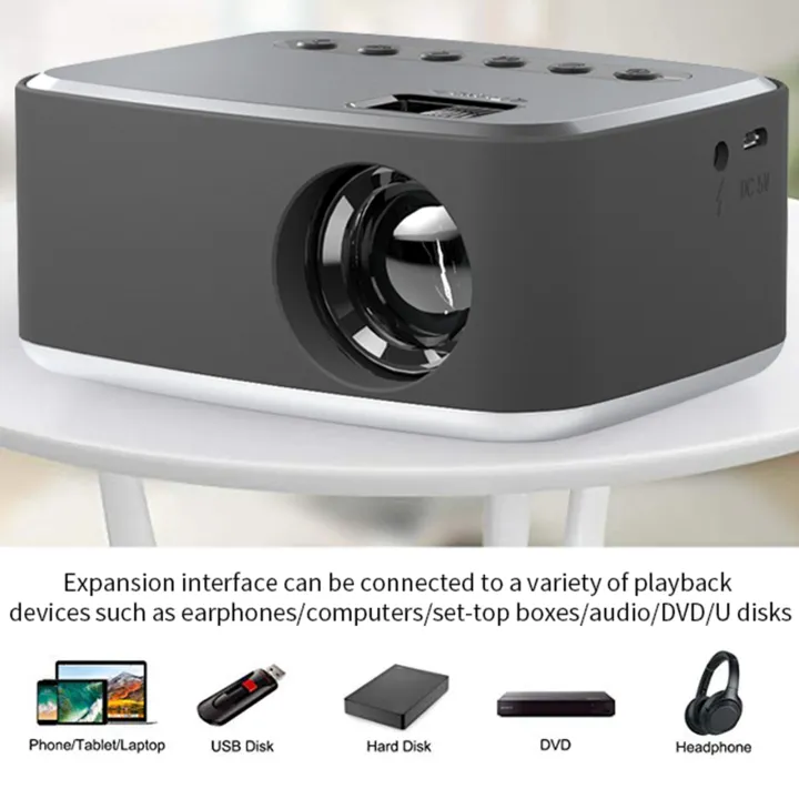 Movie%20Projector%201920X1080P%20Hd%20110%20Inches%20Max%20Projection%20Size%20Short%20Focus%20Design%20Mini%20for%20Home%20Theater%20Earphones%20Computers%20-%20Image%204
