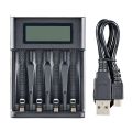 LCD Display AA / AAA Battery USB Charger 4 Slots for NI-MH /NI-CD AA AAA 1.2V Rechargeable Battery Indicator Battery Charger. 