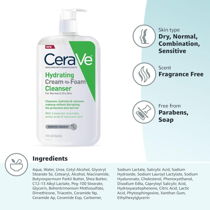 CeraVe%20Hydrating%20Cream%20To%20Foam%20Cleanser%2087ml%20-%20Image%202