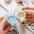 Cartoon primary school children's watch glow-in-the-dark silicone electronic watch doll watch. 