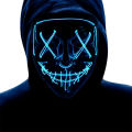 Halloween Mask Light Up, Hacker Purge Mask, Scary LED Mask for Cosplay Costumes Festival Carnival Party Gifts Kids Men Women. 